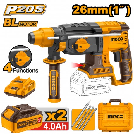 MARTELLO DEMOLITORE 20V BRUSHLESS CON 2 BATTERIE
